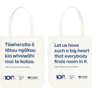 compassion bag white